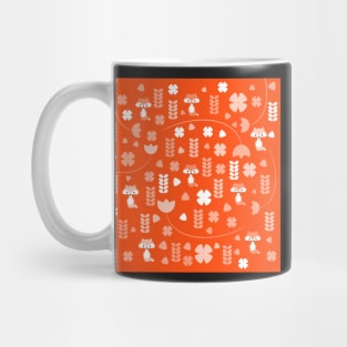 Coral foxes, flowers and more Mug